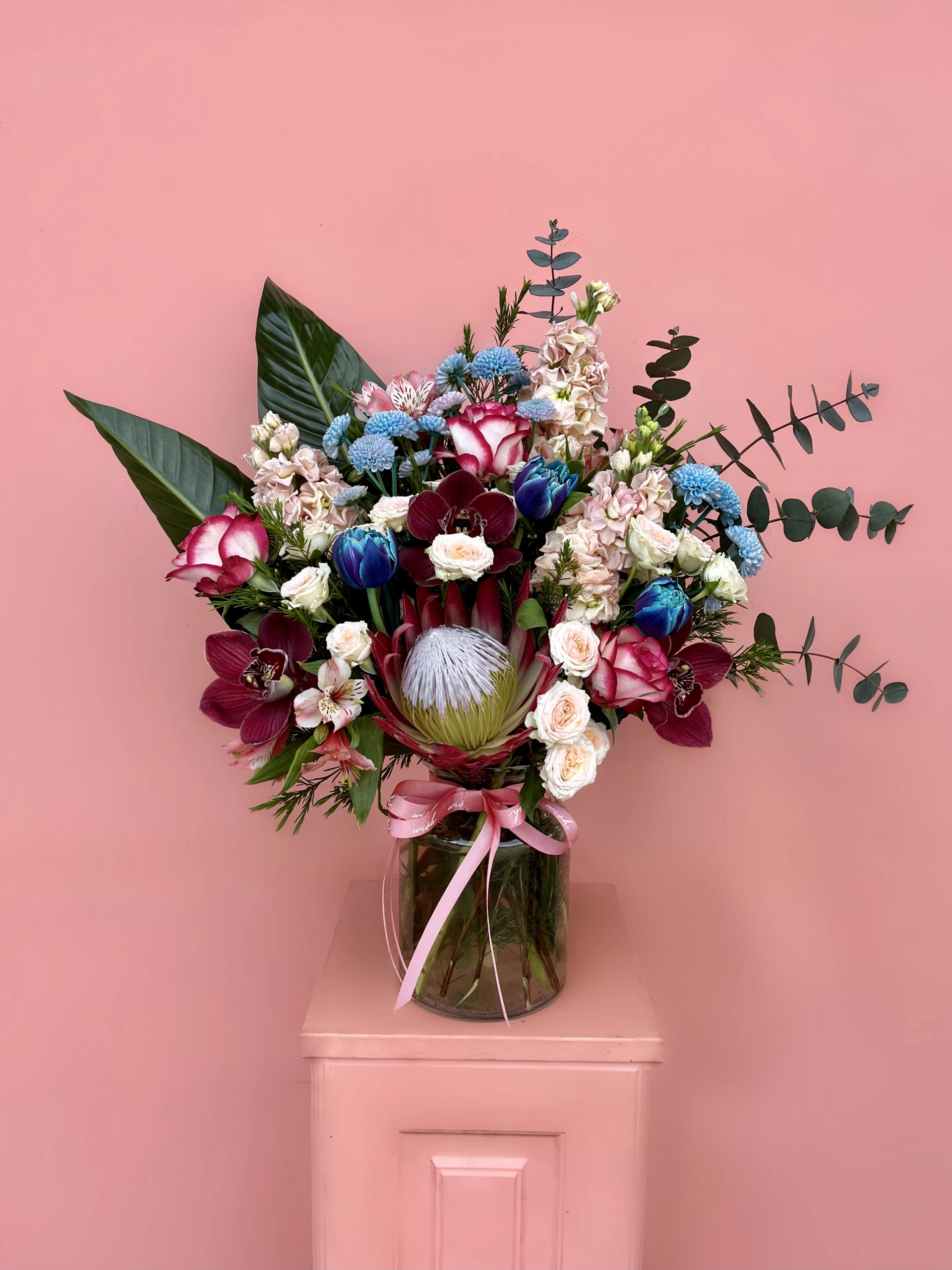 Protea Love Cam Vazoda Aranjman