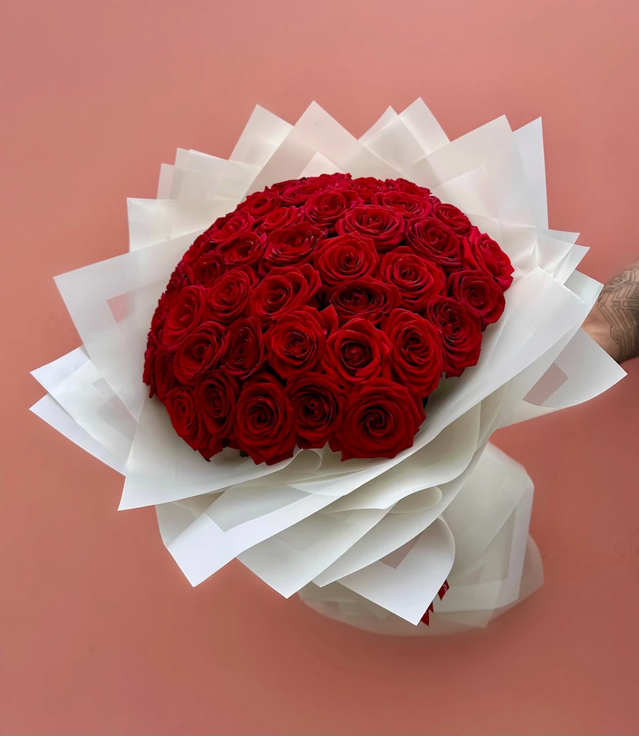 Forever Yours Özel Kırmızı Gül Buketi