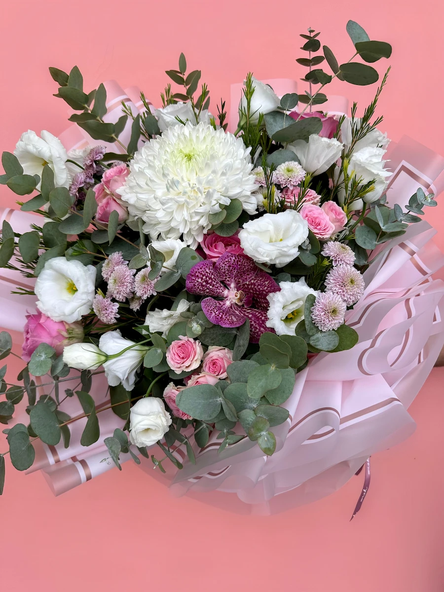 Pink & White Karışık Buket